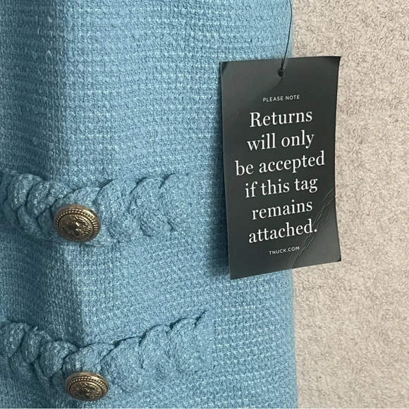 Tuckernuck Tweed Jackie Dress-Powder Blue-Women’s XXL-Short Sleeve-Classic-NEW - Picture 8 of 16